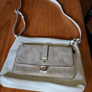 Fossil cream leather crossbody